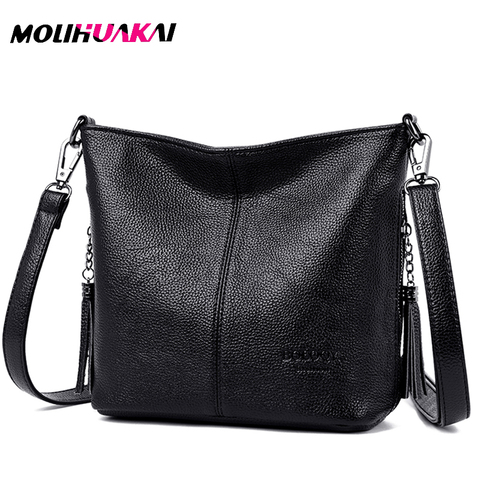 Bolsos de cuero para mujer bolsos de hombro de lujo para mujer bolso de mensajero para mujer bolsos bandolera de moda para mujer ► Foto 1/6