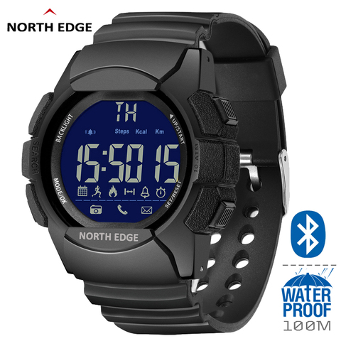 NORTH EDGE-reloj deportivo militar para hombre, resistente al agua, 100M, cronómetro de muñeca Digital Led del ejército para IOS y Android ► Foto 1/6