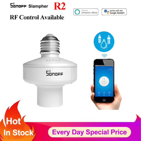 Sonoff-portalámparas inteligente E27 Slampher RF, WiFi, 433MHz, inalámbrico, Control remoto en casa a través de IOS y Android ► Foto 1/1