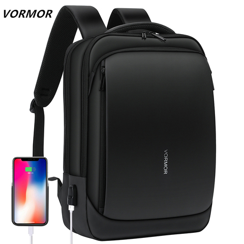 VORMOR-Mochila para ordenador portátil de 14 y 15,6 pulgadas para hombre, morral impermeable con carga USB, antirrobo, para negocios ► Foto 1/6