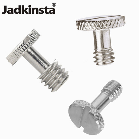 Jadkinsta-Adaptador de tornillo ranurado de cabeza plana de 1/4 pulgadas, adaptador de montaje de tornillo de cámara para trípode de cámara DSLR, soporte de luz ► Foto 1/6