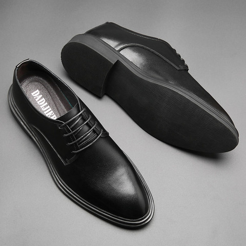 Zapatos de marca sencillos y ligeros para hombre, calzado Formal clásico de estilo Derby ► Foto 1/4