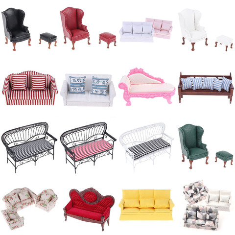 Mini almohadas de sofá para muñecas, muebles de casa de muñecas en miniatura 1:12 ► Foto 1/6