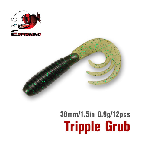 KESFISHING-señuelo suave de Pesca TRIPPLE GRUB, 38mm, 0,9g, 20 piezas, producto de Pesca de China ► Foto 1/5