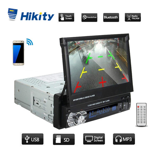 Hikity 2 Din coche estéreo audio Radio Bluetooth 1DIN 7 