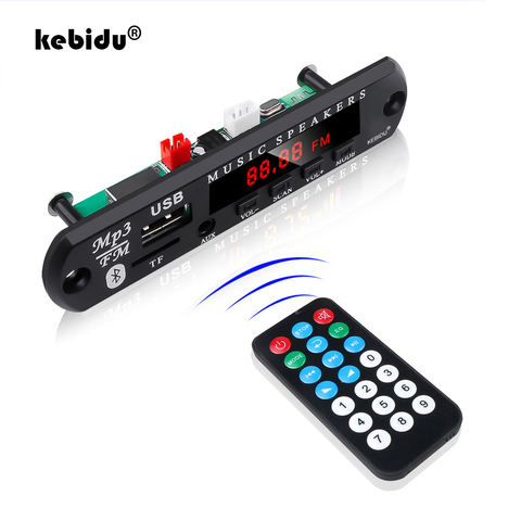 KEBIDU-Placa decodificadora de MP3, módulo de audio wma, con USB, TF, radio, Bluetooth 5.0, reproductor de música inalámbrico con control remoto, 5V, 12V ► Foto 1/6