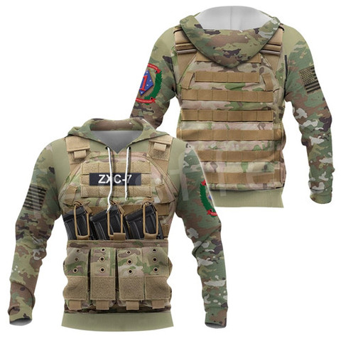 Tessffel-Jersey con estampado de camuflaje marino para hombre y mujer, jersey con estampado de camuflaje marino americano, soldado, Harajuku, sudadera con cremallera/capucha/sudadera/chaqueta/hombre/mujer A3 ► Foto 1/5