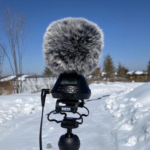 Gato muerto al aire libre pelaje artificial viento Muff parabrisas escudo para ZOOM H3-VR fuera parabrisas para reducir el ruido del viento ► Foto 1/6