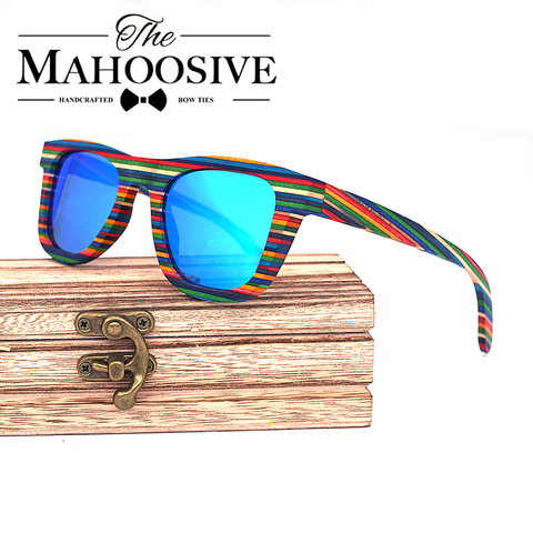 Gafas de sol de madera para hombre y mujer, lentes polarizadas de marca de lujo, a la moda, Estilo Vintage, envío directo ► Foto 1/6