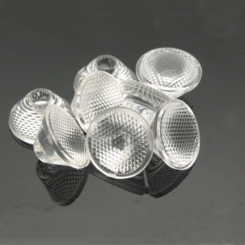 20mm 5/8/10/25/30/60/90/120 grado óptico PMMA Reflector de lente LED colimador para 1W 3W 5W lámpara de luz LED Bombilla E27 MR16 GU10 ► Foto 1/2