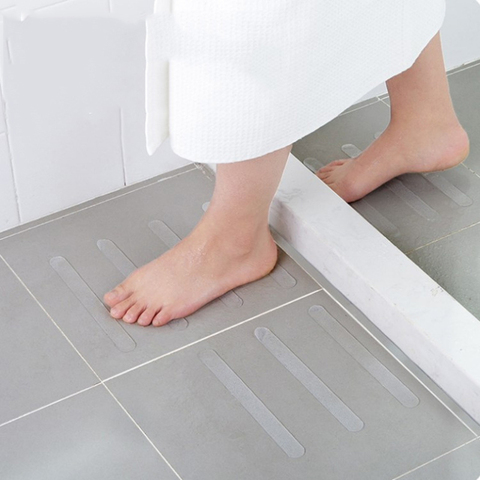 5 unids/set transparente Anti-slip pegatinas antideslizante tiras para la bañera, baño de tiras para ducha de cinta de seguridad para pisos Mat ► Foto 1/6