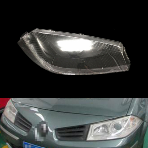 Lente de faro delantero para Renault Megane 2003 2004 2005, cubierta de Faro, carcasa de repuesto de coche ► Foto 1/5