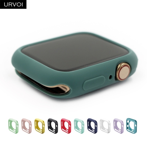 Funda URVOI Candy TPU para apple watch series 5 4 3 21 funda colorida protector para iWatch 38 42 40 44mm banda de Marco ultrafina ► Foto 1/6