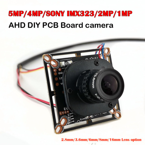 Módulo de cámara HD de 5MP, 4MP, 2MP, AHD, bricolaje, placa PCB, SONY IMX323, 720P, 1080P, AHD, Mini cámara con ircut para seguridad cctv, sistema ahd ► Foto 1/6