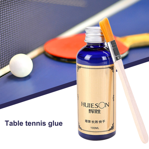 Pegamento de goma para raqueta de Ping Pong, accesorios para la escuela y la Oficina, profesional, velocidad superlíquida de 100ml con cepillo especial ► Foto 1/6