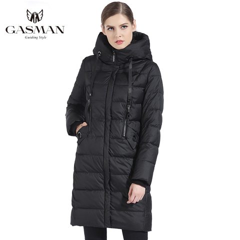 GASMAN-Chaqueta gruesa de plumas Bio para mujer, abrigo largo de invierno con capucha, Parka cálida, chaqueta de moda, nueva colección 2022 ► Foto 1/5