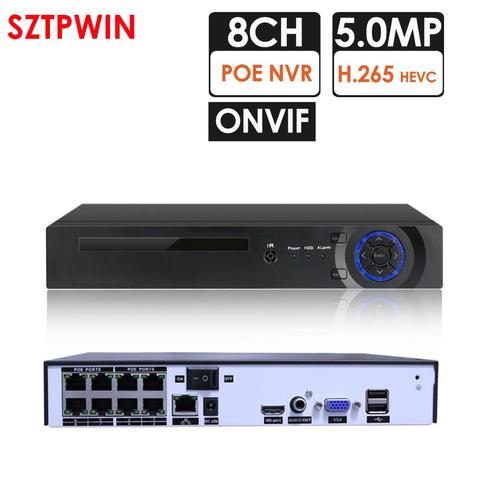 Video de vigilancia H.265 NVR PoE 8 canal HD 1080P 3mp 4MP 5MP cámara IP NVR PoE 48V 802.3af ONVIF 2,4 vmeyesuper de ► Foto 1/6