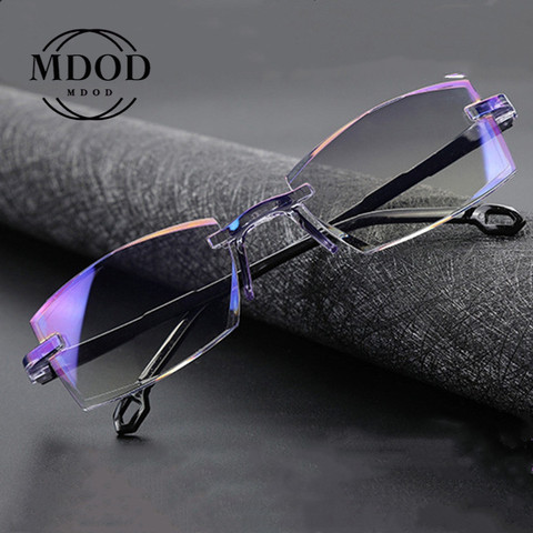 Gafas de lectura con filtro de luz azul para presbicia, lentes de lectura con filtro de luz azul, aumento de 2022, dioptrías de corte diamante + 1,0 a + 4,0 ► Foto 1/4