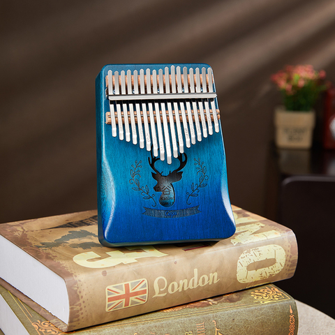 Piano de pulgar de caoba/Acacia Kalimba de 17 teclas, instrumento Musical portátil africano Mbira, regalos para niños y adultos principiantes ► Foto 1/6