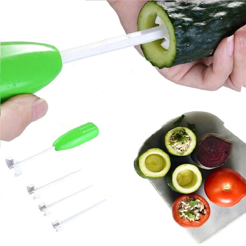 4 unids/set cocina Gadget accesorio verduras taladro Corer de la herramienta de cocina vegetal cortador en espiral Spiralizer cocina creativa tema ► Foto 1/6