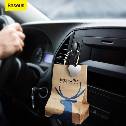 Baseus-organizador de ganchos para coche, gancho de almacenamiento para Cable USB, Protector de pared, organizador de cables, Clip de sujeción automático, 4 Uds. ► Foto 1/6