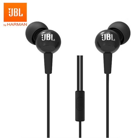 JBL-auriculares estéreo C100Si originales con cable de 3,5mm, Auriculares deportivos de graves profundos para música y correr, manos libres con micrófono ► Foto 1/6