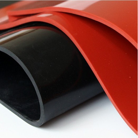Lámina de goma de silicona para la resistencia al calor, lámina de silicona de 1,5mm/2mm/3mm, color rojo/Negro, 500x500mm, lámina de silicona negra, mate de goma ► Foto 1/5