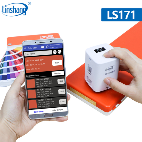 Colorímetro Linshang LS171 & LS170 con aplicación de medidor de color para revestimiento de pintura, papel de cerámica, textil plástico, diferencia de color metálico ► Foto 1/6