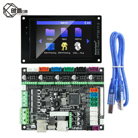 Placa base para impresora 3D MKS Robin Nano, 32 bits, compatible con Marlin 2,0, 3,5, TFT, pantalla con WIFI, actualización ELF V1.2 ► Foto 1/6