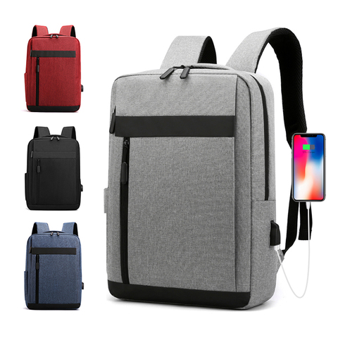 Mochila impermeable multifuncional para hombre, bolsa informal de nailon con carga USB para ordenador portátil de negocios, 2022 ► Foto 1/6