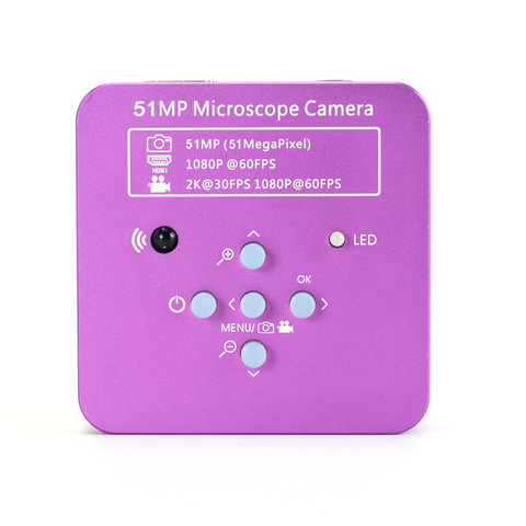 Microscopio Electrónico Industrial de 51MP, 2K, 1080P, 60fps, HDMI, USB, para soldadura de vídeo, lupa de cámara para reparación de teléfono, PCBTHT ► Foto 1/6