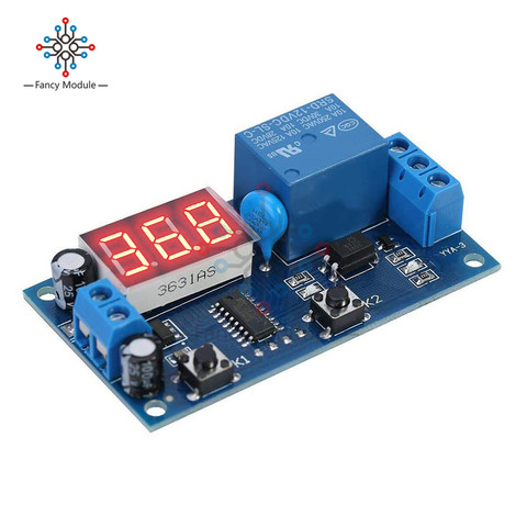 Diymore-Módulo de circuito con pantalla LED, relé temporizador, interruptor de encendido/apagado, retraso de ciclo infinito, DC 12V ► Foto 1/6