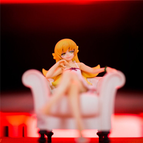 Anime figura 12cm venta al por menor personaje de Anime Monogatari Bakemonogatari Oshino Shinobu pintado PVC colección de figuras de acción modelo de juguete voor regalo ► Foto 1/6