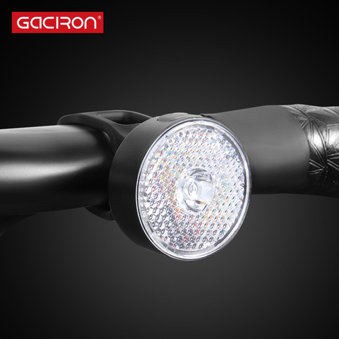 GACIRON W08F-20 luz frontal de advertencia 20 lúmenes USB recargable LED lámpara impermeable bicicleta luz accesorios de bicicleta ► Foto 1/6