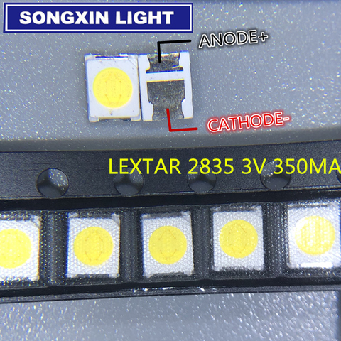 LED Original para reparación de TV, luz de fondo blanca fría, retroiluminación LCD, LEXTAR 2835 3528 1210 3V 1w-2W SMD, 50 Uds. ► Foto 1/3