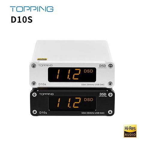 TOPPING D10S MINI USB DAC AMP CSS XMOS XU208 ES9038Q2M DSD256 PCM 384kHz amplificador de Audio decodificador D10 S ► Foto 1/6