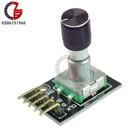 Interruptor de potenciómetro KY-040, Sensor codificador giratorio de 360 grados con placa de desarrollo, Alloy Cap Pins para Arduino ► Foto 1/6