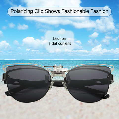 Gafas de sol polarizadas con Clip para hombre y mujer, Anti UV nocturna de pesca, conducción, ciclismo, gafas de sol de pesca, Clips de moda ► Foto 1/6