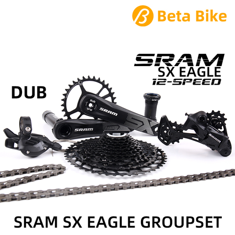 SRAM-Cadena de bielas con cassette PG1210 para bicicleta de montaña, Kit de grupo de DUB, gatillo cambiador, desviador trasero, 2022 SRAM SX EAGLE 1x12 ► Foto 1/6