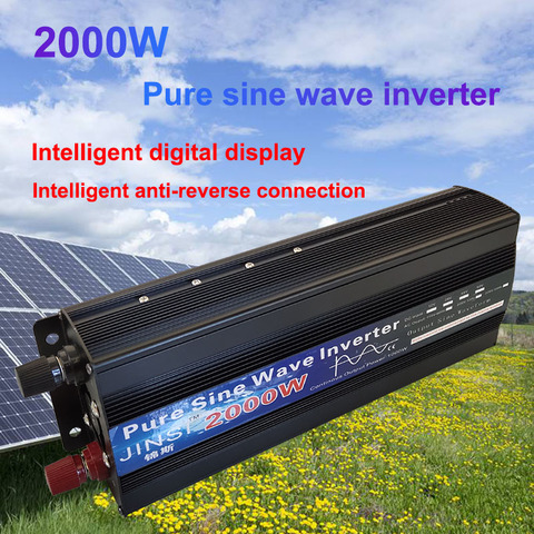 Inversor de onda sinusoidal pura, 1000W, 1600W, 2000W, CC de 12V/24V, CA de 110V, 220V, 50Hz, 60Hz, convertidor de energía Solar para el hogar y el coche ► Foto 1/6