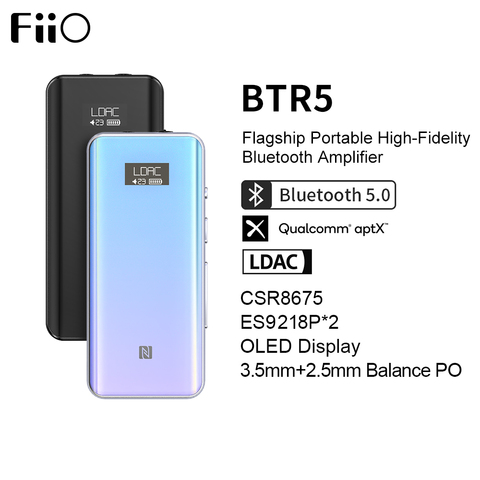 FiiO BTR5 ES9218P DAC USB Bluetooth 5,0 auriculares amplificador receptor AMP/3,5/2,5mm de salida AAC SBC aptX tecnología LDAC coche amplificador de Audio ► Foto 1/5