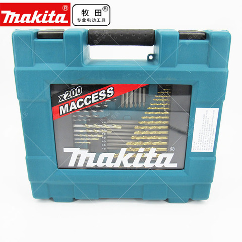 Makita-Juego de brocas de madera para mampostería, taladro combinado de D-37194, 200 Uds. ► Foto 1/5