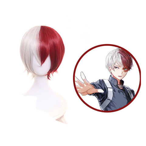 Shoto Todoroki HSIU-Peluca de Cosplay de alta calidad, disfraz de My Hero Academy Play, pelucas de cabello para Halloween, envío gratis ► Foto 1/5