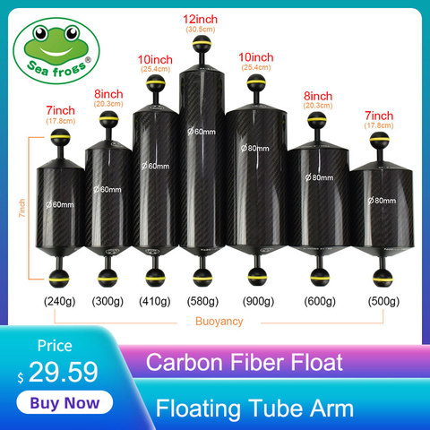 Flotador de fibra de carbono para submarinismo, brazo acuático de doble bola, cámara de buceo ► Foto 1/6