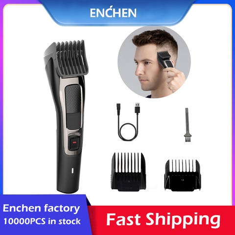 ENCHEN-cortadora de pelo eléctrica Sharp 3S para hombre, máquina de corte de pelo profesional, inalámbrica ► Foto 1/6