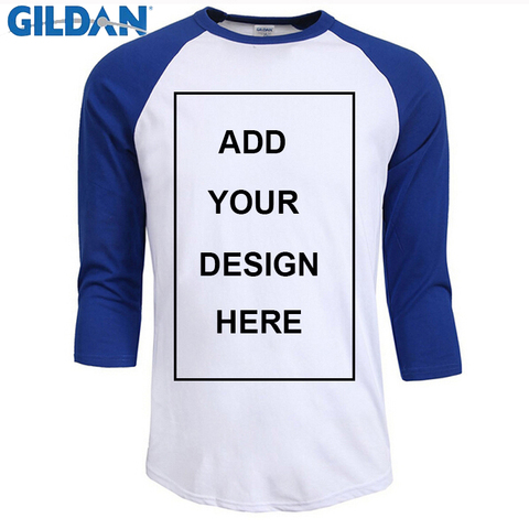 Camiseta personalizada para hombre, camisa de diseño de cuello redondo, informal, 100% de algodón, manga 3/4, raglán, gran oferta ► Foto 1/5