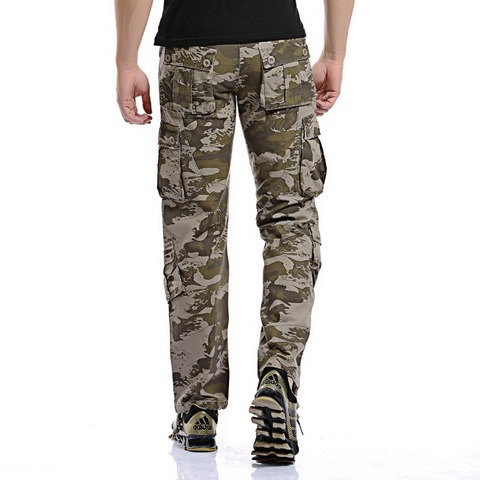 Pantalones de camuflaje holgados con múltiples bolsillos para hombre, pantalón largo recto de algodón, con varias cremalleras, 2022 ► Foto 1/6