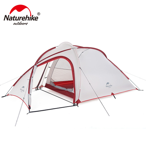 Tienda Familiar Naturehike Hiby 20D de tela de silicona impermeable de doble capa 3 - 4 personas 4 temporada tienda de campaña una habitación una sala ► Foto 1/5