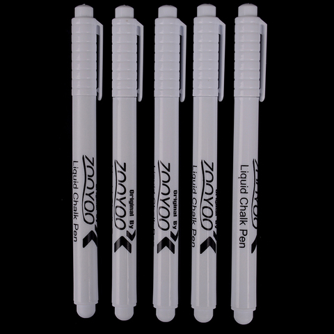 3 piezas blanco líquido tiza bolígrafo marcador pizarra tinta líquida pluma usada en pizarra ventana borrable 13,5 cm ► Foto 1/6