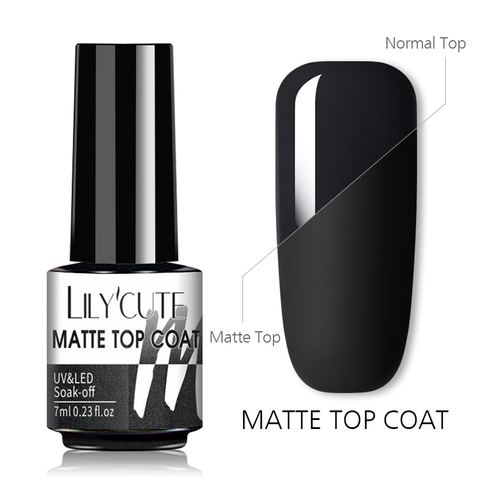 LILYCUTE-barniz mate para capa superior, Gel de Color mate, mate, necesita lámpara UV, híbrido para el cuidado de la piel de las uñas, 7ML ► Foto 1/6